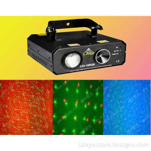 New 9W RGB LED + Multi-Effect Bubble Laser Light for DJ (L03-10RGB)